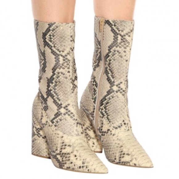 yeezy snake print boots